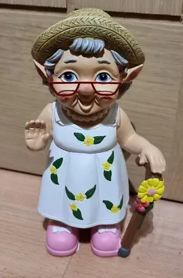 Mini  Grandma With Walking Stick Gnome Outdoor Home Garden Patio Decor Ornament • £25