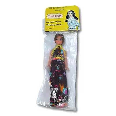 Tina Mod Doll 6 In Barbie Clone Multicolor Dress HK Sealed Fashion Vintage 60s • $48.95