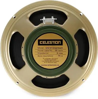 Celestion G12M Greenback 12  25-Watt Replacement Guitar Speaker 8 Ohm • $159