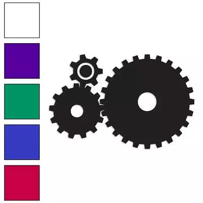 Set Of Gears Steampunk Vinyl Decal Sticker Multiple Colors & Sizes #873 • $5.17