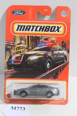 Matchbox Grey Ford Police Interceptor Car 95/100 FNQHotwheels M773 • $5.95
