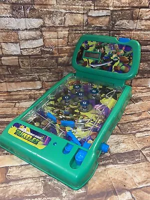 TEENAGE MUTANT NINJA TURTLE Pinball Machine Tabletop 2009 Tested Missing 1 Leg • $25.65