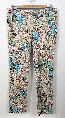 TOPSHOP Maternity Floral Under-the-bump Trousers Sz UK 8 EUR 36 • £25