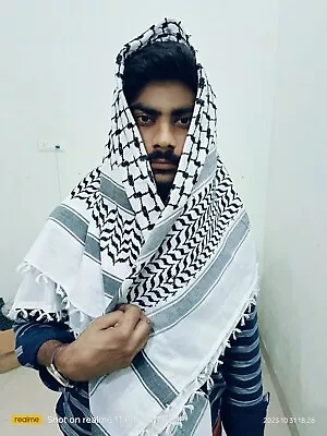 Keffiyeh Shemagh All Original Made In Palestine Arab Scarf Kufiya Arafat Cotton • $22.18