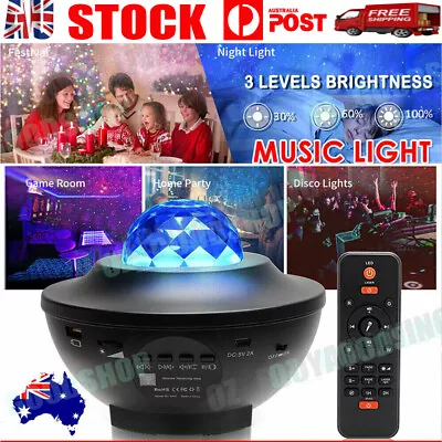 $23.66 • Buy LED Galaxy Starry Night Light Projector Ocean Star Sky Party Baby Kids Room Lamp