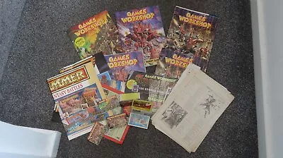 Games Workshop Warhammer Flyers Leaflets Poster Bundle 1990s Citadel Miniatures • £24.88