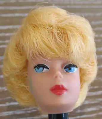 Vintage 60s Barbie Doll Bubble Cut Head Only All Original Light Blonde • $59.29