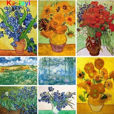 5D Full Diamond Painting Kits UK Van Gogh Famous Art Mosaic Custom Gifts Decor • £10.75