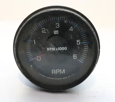 SW Stewart Warner Black 8000 RPM Tachometer Gauge RPM X 1000 Vintage • $69.99