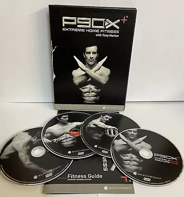 P90x Plus Extreme Home Fitness Workout 4 Dvd Set Exercise Gym Trainer Run New • $16