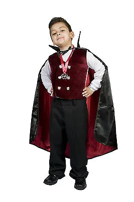 Boys Kids Vampire Halloween Costume Gothic/Dracula Vampire Size S M 45678 • $21.99