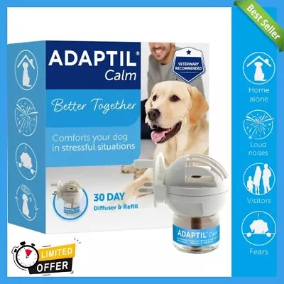 ADAPTIL Calm Home Diffuser With 30 Day Refill Anti-Stress White 48ml Pack Of 1 • £40