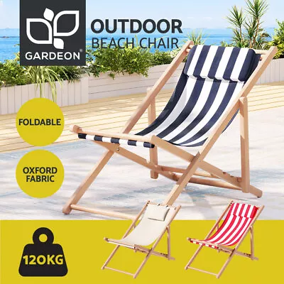 Gardeon Outdoor Furniture Chairs Sun Lounge Folding Deck Beach Chair Patio Pool • $69.95
