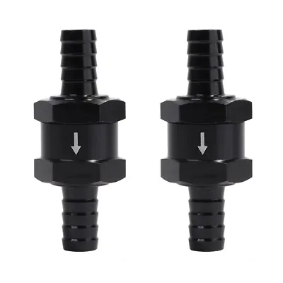 1/2  Fuel Check Valve One Way Inline Non Return Diesel Gasoline Black 12mm 2Pcs • $11.99