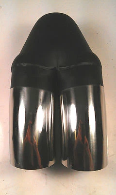 $48.64 • Buy 3  Twin Dump Chrome Exhaust Tip