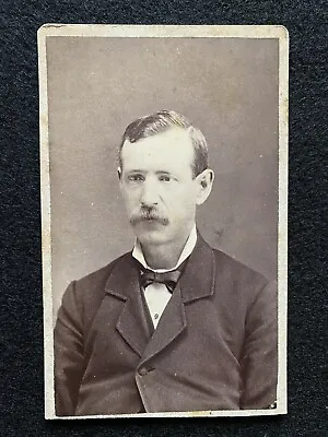 Antique Tipton Iowa Handsome Man Civil War Era CDV Photo Card • $9.95