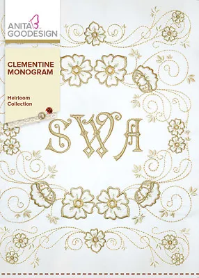 Anita Goodesign Clementine Monogram Embroidery Machine Design CD NEW • $15.99