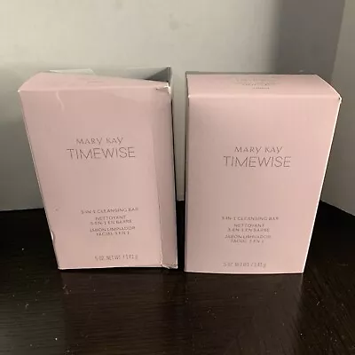 2 Mary Kay Timewise 3-in-1 Cleansing Bar With Soap Dish~all Skin Types! • $59.99