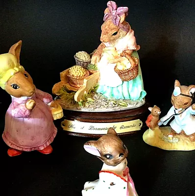 Enesco Mouse Figurines And Harriet Dormouse Doctor Mouse Lot Of 4 Vintage • $19.75