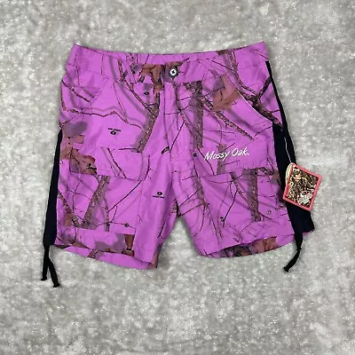 Mossy Oak Break Up Infinity Shorts Womens Sz XL Purple Camo Fishing Hunting NWT • $15