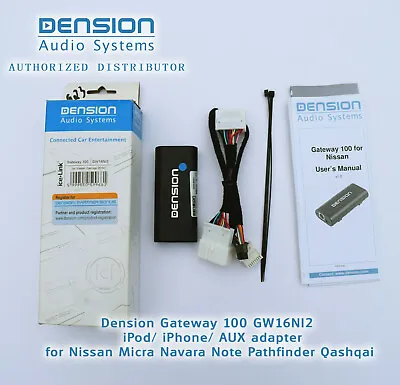 Dension Gateway100 IPod/iPhone/AUX GW16NI2 Nissan Micra Note Qashqai Pathfinder • £58.80