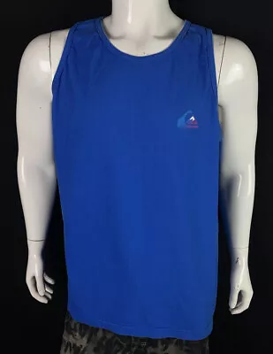 Quiksilver 2-Sided Blue Wave And Mountain Graphic/Logo Tank Top Men's Size XL • $13.99