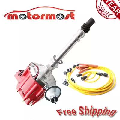 $66.89 • Buy Distributor & Spark Plug Wires Ignition Combo Kit For Chevy SBC 350 BBC 454 HEI