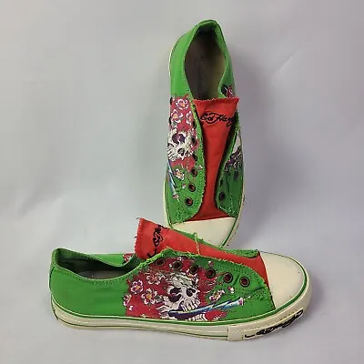 Ed Hardy Slip On Shoe Y2K Skull Womens Size 8 No Lace Tennis  • $49.95