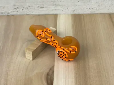 Orange Glass Glow In The Dark Octopus Pipe • $7.99