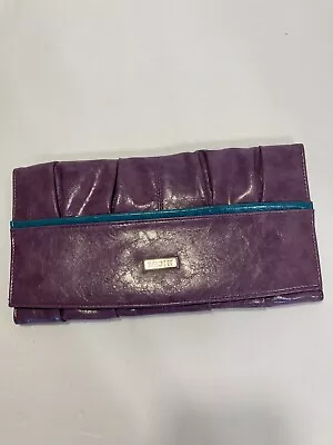 Miche Classic Magnetic Shell Cover Pleated Plum & Turquoise Trim For Base Bag • $10