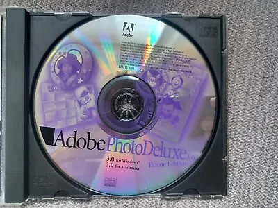 Adobe Photoshop 3.0 Deluxe Home Edition (PC Mac 2.0 CD-Rom) Disc Only! • $15