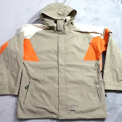 Twist Snowboarding Outerwear Jacket Mens XL Khaki Tan Orange Gentech Anorak Ski • $39