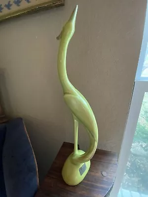 VINTAGE Lime Mid-Century-Vintage-Roselane-Pasadena California  Ceramic Egret • $79.50