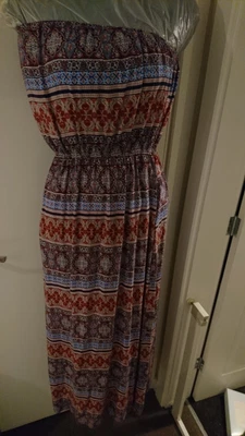 £0.99 • Buy Ladies Boho Floor Length Multi Pattern Maxi Dress - UK Size 18