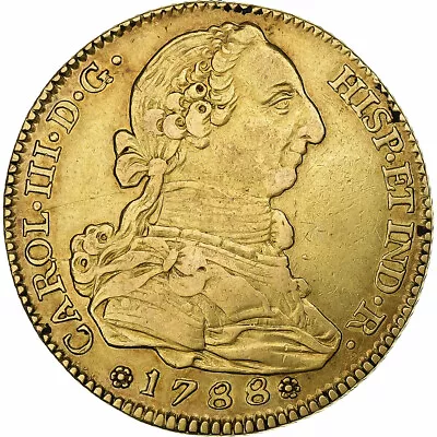 [#1275410] Spain Charles III 4 Escudos 1788 Madrid Gold EF KM:418 A • $1726.72