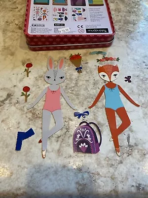 Magnetic Woodland Ballet Figures By Mudpuppy ( Rabbit& Fox) • $25