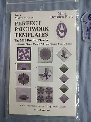 Marti Michell Perfect Patchwork Quilt Templates #8964 - Mini Dresden Plate • $9.50
