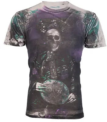 AFFLICTION Men's Short Sleeve T-Shirt DRAGON QUEEN Crewneck Tattoo Biker S-2XL • $26.95