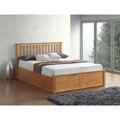 Oak Effect Wooden Ottoman Storage Double Bed • £469.29