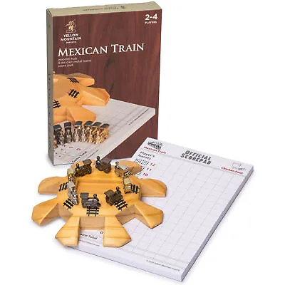 Mexican Train Dominoes Accessory Set (Hub Centerpiece Train Markers & Scorepad) • $25.49