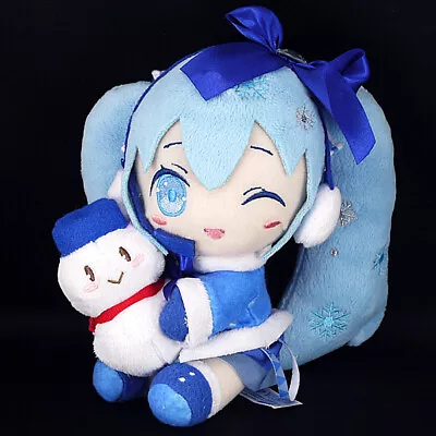 Vocaloid SNOW HATSUNE MIKU Plush Doll Yuki Fluffy Coat Ver. W/ Snowman 16cm6.5  • $33.99