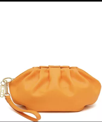 LDT Bailey Leather Wristlet Mango Light Orange NWT • $19.99