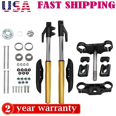 630mm Front Forks Triple Clamp Fit For Dirt Bike E Bike Monkey Razor MX650 CRF50 • $170.59