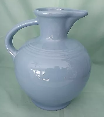 Vtg Fiestaware Light Blue Pitcher/Carafe Open Water Jug 8  Tall • $46.50