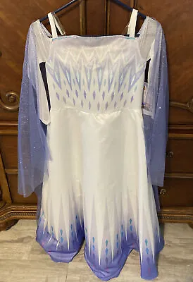 Deluxe Disney Frozen 2 Snow Queen Elsa Dress Girls Kid Child Costume Size M 7-8 • $25