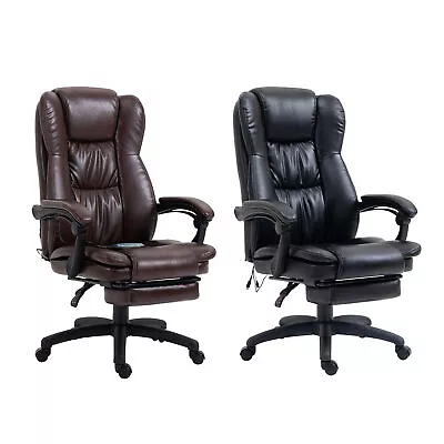 Massage Office Chair PU Leather Swivel Chair W/ 6-Point Vibration Massage • $171.99