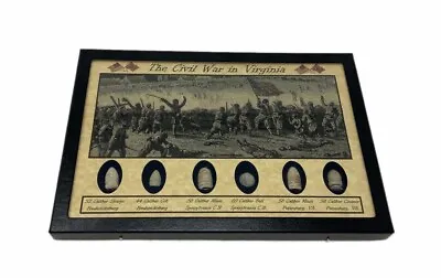 The Civil War In Virginia Bullet Set With Glass Topped Display Case & COA  • $79.89