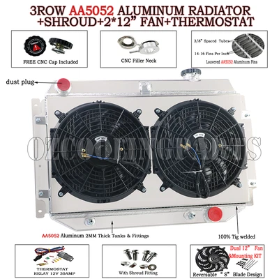 $319 • Buy Fits Holden HG/HT/HK/HQ/HJ/HX/HZ Chevy V8 3 ROW Alloy Radiator Shroud Fan Relay