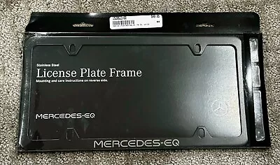 Mercedes-Benz EQ Genuine OEM Black Stainless Slimline License Plate Frame NEW • $29.99