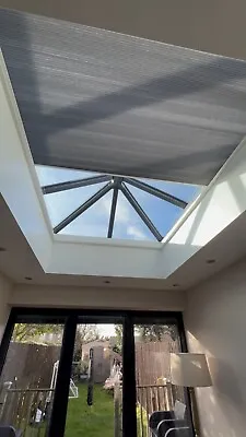 Motorised Pleated Blind For Roof Lantern Orangery Conservatory Lean To (Samples) • £2.99